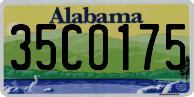 AL license plate 35CO175