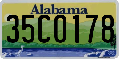 AL license plate 35CO178