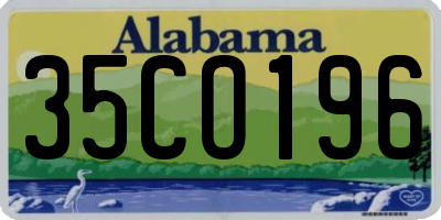 AL license plate 35CO196