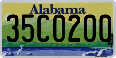 AL license plate 35CO200