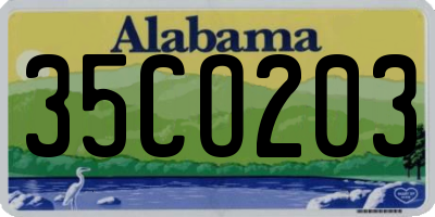 AL license plate 35CO203