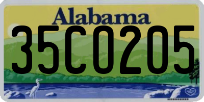 AL license plate 35CO205