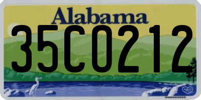 AL license plate 35CO212
