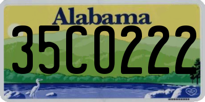 AL license plate 35CO222