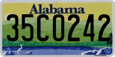 AL license plate 35CO242