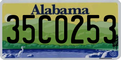 AL license plate 35CO253