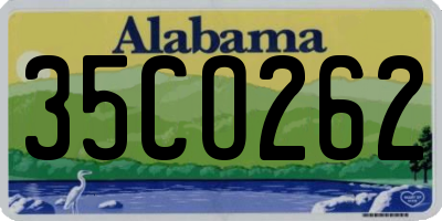 AL license plate 35CO262