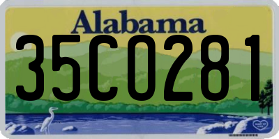 AL license plate 35CO281
