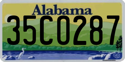 AL license plate 35CO287