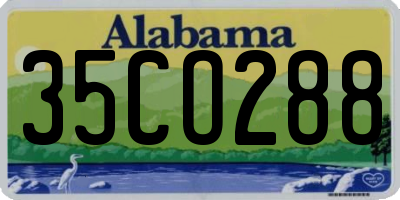 AL license plate 35CO288