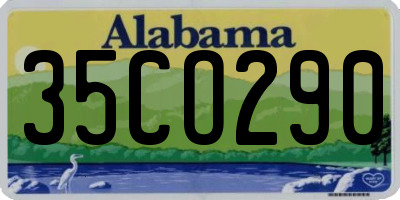 AL license plate 35CO290