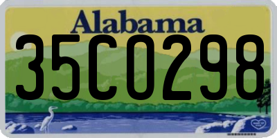 AL license plate 35CO298