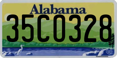 AL license plate 35CO328