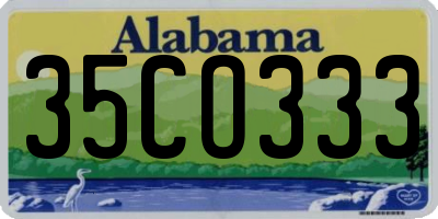 AL license plate 35CO333