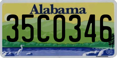 AL license plate 35CO346