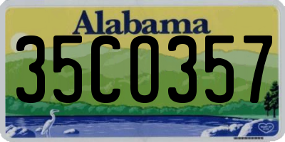 AL license plate 35CO357