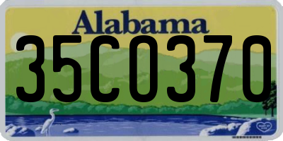 AL license plate 35CO370