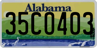 AL license plate 35CO403