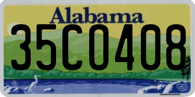 AL license plate 35CO408