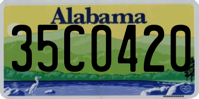AL license plate 35CO420
