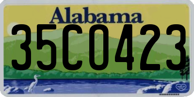 AL license plate 35CO423