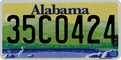 AL license plate 35CO424