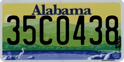 AL license plate 35CO438