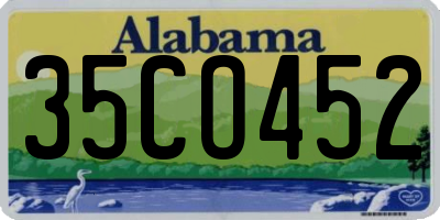 AL license plate 35CO452