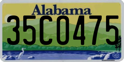 AL license plate 35CO475