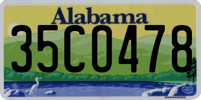 AL license plate 35CO478