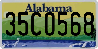 AL license plate 35CO568