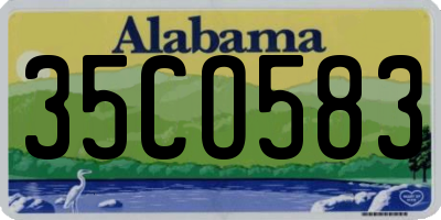 AL license plate 35CO583