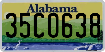 AL license plate 35CO638