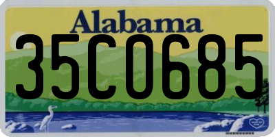 AL license plate 35CO685