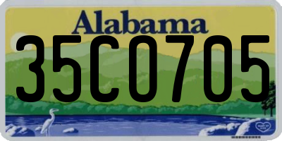 AL license plate 35CO705