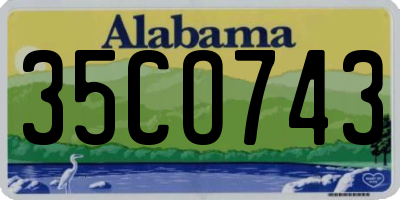 AL license plate 35CO743