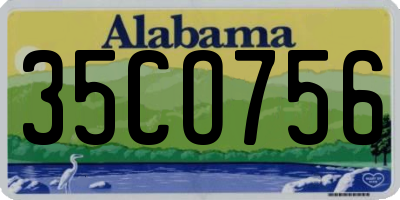 AL license plate 35CO756