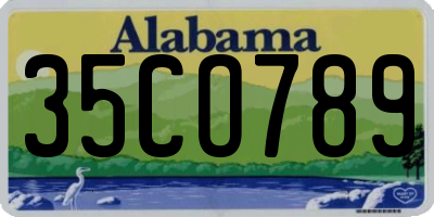 AL license plate 35CO789