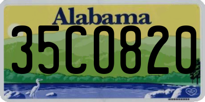 AL license plate 35CO820