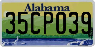 AL license plate 35CP039