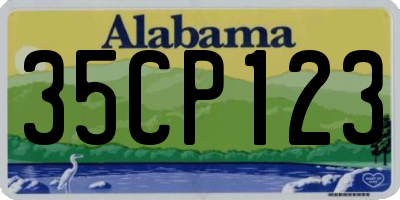 AL license plate 35CP123