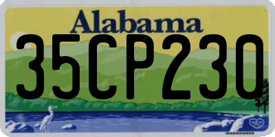 AL license plate 35CP230