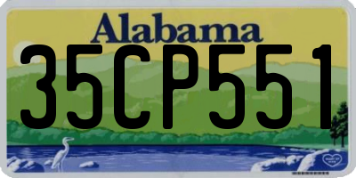 AL license plate 35CP551