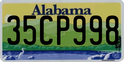 AL license plate 35CP998