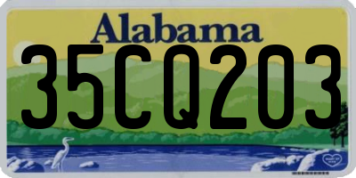 AL license plate 35CQ203