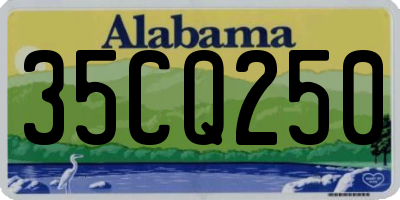 AL license plate 35CQ250