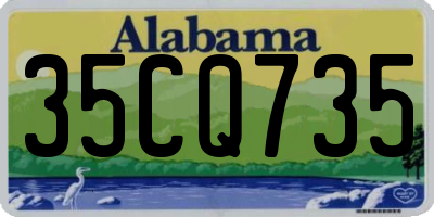 AL license plate 35CQ735