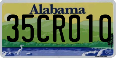 AL license plate 35CR010