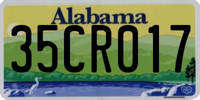 AL license plate 35CR017