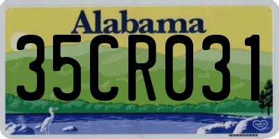 AL license plate 35CR031